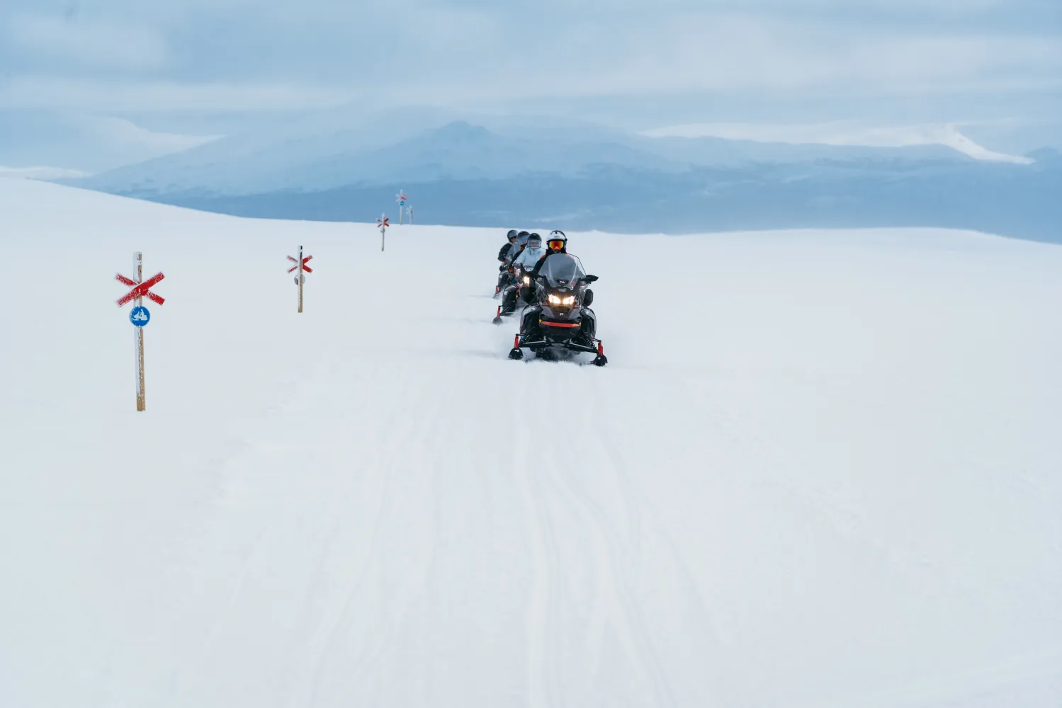 Snöskotertur i Funäsfjällen