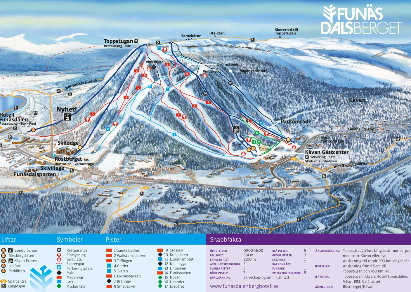 Funäsdalsberget Pistkarta
