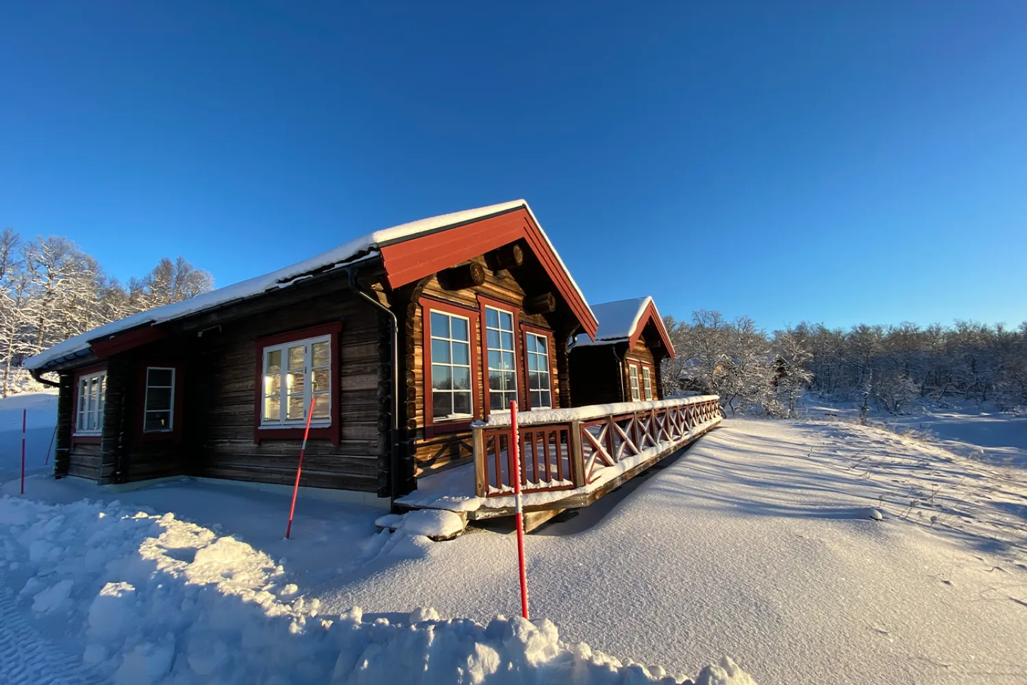 Villa i snölandskap